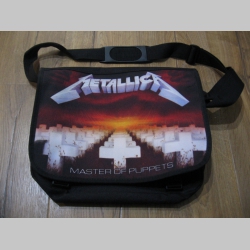 Metallica  pevná textilná taška cez plece, nastaviteľný pás materiál 100%polyester rozmery cca.36x27x10cm ( vhodná aj pre notebook )