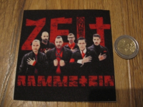 Rammstein ofsetová nášivka po krajoch neobšívaná rozmery cca. 9x9cm