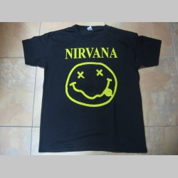 Nirvana  čierne pánske tričko materiál 100% bavlna