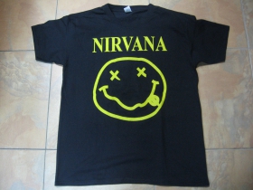 Nirvana  čierne pánske tričko materiál 100% bavlna