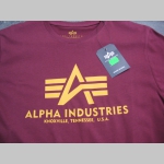 Alpha Industries bordové pánske tričko 100% bavlna