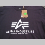 Alpha Industries tmavomodré pánske tričko 100% bavlna