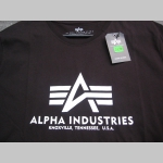 Alpha Industries čierne pánske tričko 100% bavlna