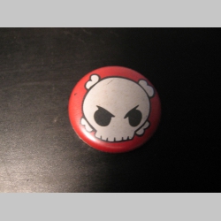 Smrtka - lebka, odznak priemer 25mm 