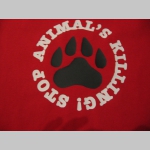 Stop Animals Killing p&aacute;nske tričko s obojstrannou potlačou 100%bavlna značka Fruit of The Loom