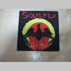 Soulfly ofsetov&aacute; n&aacute;&scaron;ivka po krajoch neob&scaron;&iacute;van&aacute; rozmery cca. 9x9cm