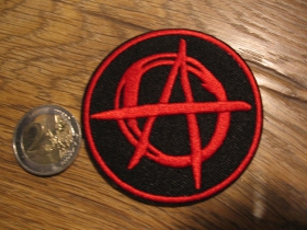 Anarchy - &aacute;čko v kr&uacute;žku,  nažehľovacia n&aacute;&scaron;ivka vy&scaron;&iacute;van&aacute; (možnosť nažehliť alebo na&scaron;iť na odev)