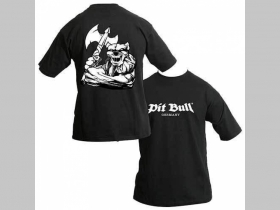 Pit Bull TS 04122 čierne pánske tričko s obojstrannou potlačou  100%bavlna 