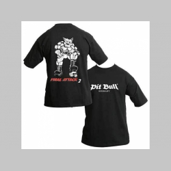 Pit Bull TS 0492 čierne pánske tričko FINAL ATTACK  100%bavlna 
