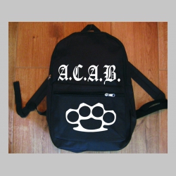 A.C.A.B. jednoduchý ľahký ruksak, rozmery pri plnom obsahu cca: 40x27x10cm materiál 100%polyester