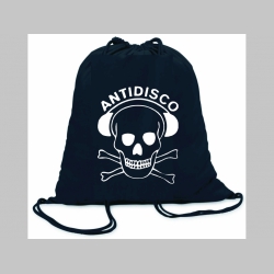 Antidisco ľahké sťahovacie vrecko ( batôžtek / vak ) s čiernou šnúrkou, 100% bavlna 100 g/m2, rozmery cca. 37 x 41 cm