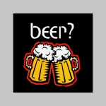 Beer?  čierne teplákové kraťasy s tlačeným logom