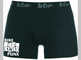 Bike Punx čierne trenírky BOXER s tlačeným logom,  top kvalita 95%bavlna 5%elastan