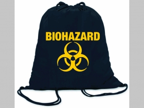 Biohazard ľahké sťahovacie vrecko ( batôžtek / vak ) s čiernou šnúrkou, 100% bavlna 100 g/m2, rozmery cca. 37 x 41 cm