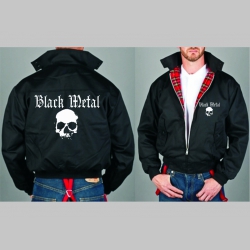Black Metal  Bunda Harrington s hrejivou podšívkou farby RED TARTAN, obojstranné logo (s kapucou iba v čiernej farbe je za 42,90euro!!)