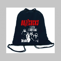 Buzzcocks ľahké sťahovacie vrecko ( batôžtek / vak ) s čiernou šnúrkou, 100% bavlna 100 g/m2, rozmery cca. 37 x 41 cm