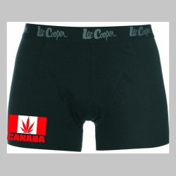 Canaba " Ganja " čierne trenírky BOXER s tlačeným logom,  top kvalita 95%bavlna 5%elastan