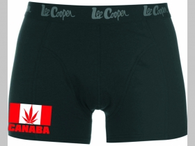 Canaba " Ganja " čierne trenírky BOXER s tlačeným logom,  top kvalita 95%bavlna 5%elastan