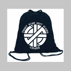 Crass ľahké sťahovacie vrecko ( batôžtek / vak ) s čiernou šnúrkou, 100% bavlna 100 g/m2, rozmery cca. 37 x 41 cm