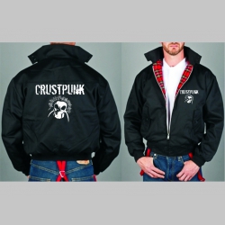 Crust Punk  Bunda Harrington s hrejivou podšívkou farby RED TARTAN, obojstranné logo (s kapucou iba v čiernej farbe je za 42,90euro) 