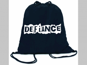 Defiance ľahké sťahovacie vrecko ( batôžtek / vak ) s čiernou šnúrkou, 100% bavlna 100 g/m2, rozmery cca. 37 x 41 cm
