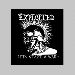 Exploited  - Lets start a War.... mikina s kapucou stiahnutelnou šnúrkami a klokankovým vreckom vpredu 
