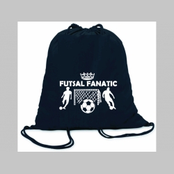 Futsal Fanatic ľahké sťahovacie vrecko ( batôžtek / vak ) s čiernou šnúrkou, 100% bavlna 100 g/m2, rozmery cca. 37 x 41 cm