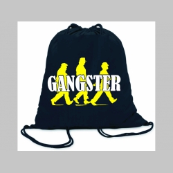 Gangster  ľahké sťahovacie vrecko ( batôžtek / vak ) s čiernou šnúrkou, 100% bavlna 100 g/m2, rozmery cca. 37 x 41 cm