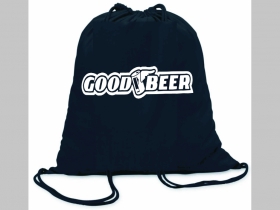 Good Beer ľahké sťahovacie vrecko ( batôžtek / vak ) s čiernou šnúrkou, 100% bavlna 100 g/m2, rozmery cca. 37 x 41 cm