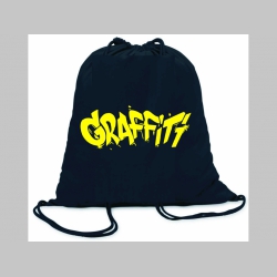 Graffiti ľahké sťahovacie vrecko ( batôžtek / vak ) s čiernou šnúrkou, 100% bavlna 100 g/m2, rozmery cca. 37 x 41 cm