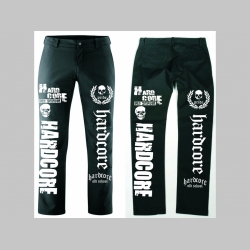 Hardcore Nohavice " ROCK " s motívom Pánske aj dámske, farba: čierna, stredne hrubý materiál 250g/m2 100%bavlna