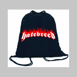 Hatebreed  ľahké sťahovacie vrecko ( batôžtek / vak ) s čiernou šnúrkou, 100% bavlna 100 g/m2, rozmery cca. 37 x 41 cm