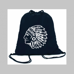 indián ľahké sťahovacie vrecko ( batôžtek / vak ) s čiernou šnúrkou, 100% bavlna 100 g/m2, rozmery cca. 37 x 41 cm