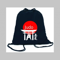 Judo ľahké sťahovacie vrecko ( batôžtek / vak ) s čiernou šnúrkou, 100% bavlna 100 g/m2, rozmery cca. 37 x 41 cm