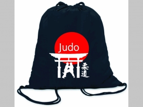 Judo ľahké sťahovacie vrecko ( batôžtek / vak ) s čiernou šnúrkou, 100% bavlna 100 g/m2, rozmery cca. 37 x 41 cm