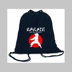 Karate ľahké sťahovacie vrecko ( batôžtek / vak ) s čiernou šnúrkou, 100% bavlna 100 g/m2, rozmery cca. 37 x 41 cm