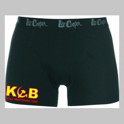 KGB Still Watching You čierne trenírky BOXER s tlačeným logom, top kvalita 95%bavlna 5%elastan