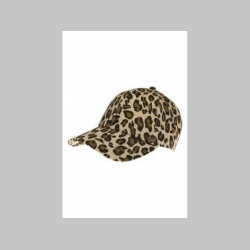 LEOPARD šiltovka s leopardím vzorom, univerzálna nastaviteľná veľkosť so zapínaním na kovovú pracku materiál 100% bavlna