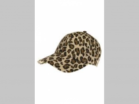 LEOPARD šiltovka s leopardím vzorom, univerzálna nastaviteľná veľkosť so zapínaním na kovovú pracku materiál 100% bavlna