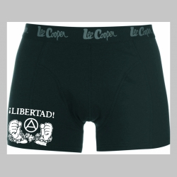 Libertad! čierne trenírky BOXER s tlačeným logom, top kvalita 95%bavlna 5%elastan