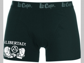 Libertad! čierne trenírky BOXER s tlačeným logom, top kvalita 95%bavlna 5%elastan