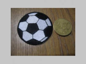 Futbalová lopta nažehľovacia nášivka vyšívaná (možnosť nažehliť alebo našiť na odev) priemer 3 cm
