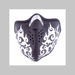 Tattoo Gumotextilná maska (imitácia kože) v tvare respirátora so zapínaním vzadu na suchý zips, materiál 65%bavlna 35%polyester, nastaviteľná univerzálna veľkosť