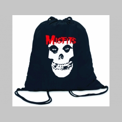 Misfits ľahké sťahovacie vrecko ( batoh / vak ) s čiernou šnúrkou, 100% bavlna 100 g/m2, rozmery cca. 37 x 41 cm