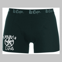 Neopunk Lives čierne trenírky BOXER s tlačeným logom, top kvalita 95%bavlna 5%elastan