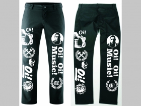 Oi! -  Nohavice " ROCK " s motívom Pánske aj dámske, farba: čierna, stredne hrubý materiál 250g/m2 100%bavlna
