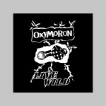 Oxymoron - Live Wild  čierne teplákové kraťasy s tlačeným logom