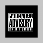 Parental Advisory  čierne teplákové kraťasy s tlačeným logom