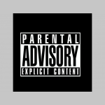 Parental Advisory - čierna zimná letecká bunda BOMBER typu MA-1 z pevného materiálu s masívnym zipsom na zapínanie 100%nylón, čiastočne vodeodolná