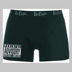 Parental Advisory čierne trenírky BOXER s tlačeným logom, top kvalita 95%bavlna 5%elastan